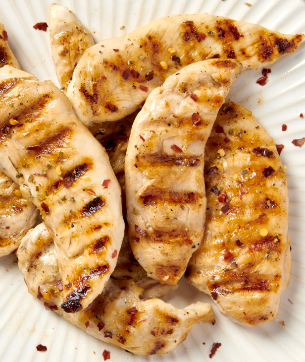 "Naked" grilled chicken tenders with house-made low fat ranch & side of carrots/celery (Gluten-free)