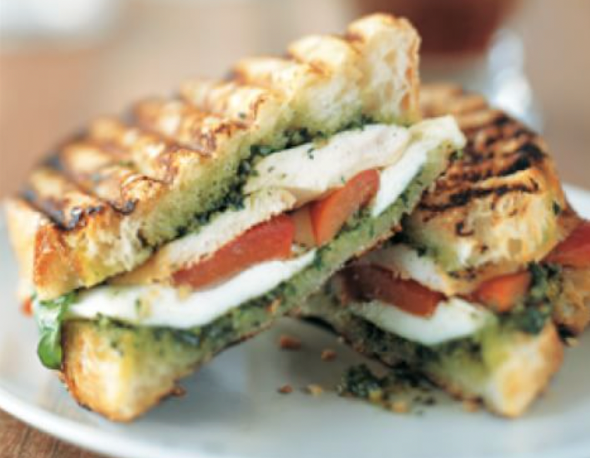 Grilled pesto chicken panini (NEW)