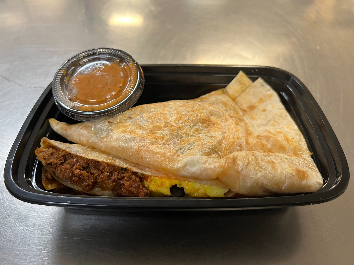Turkey chorizo breakfast quesadilla