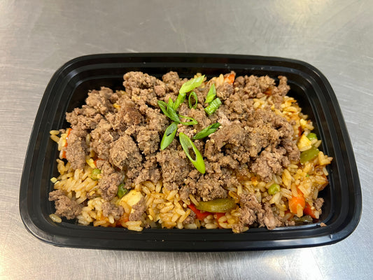 Ground beef & vegetable fried rice (Gluten-free)