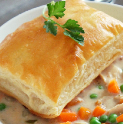 Chicken "pot pie" with roasted green beans (NEW)
