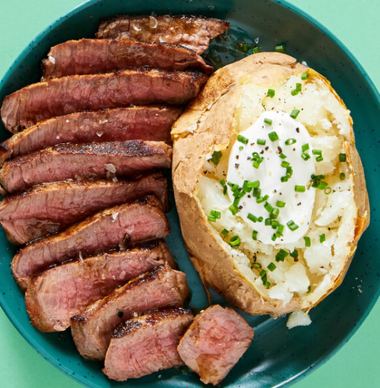 Grilled sirloin with loaded baked potato (NEW)