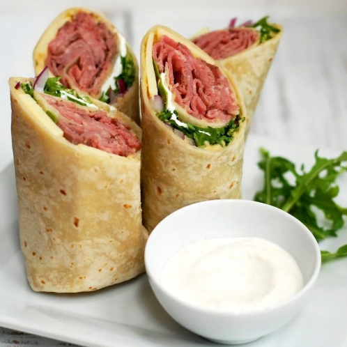 Roast beef wrap with horseradish crema (NEW)