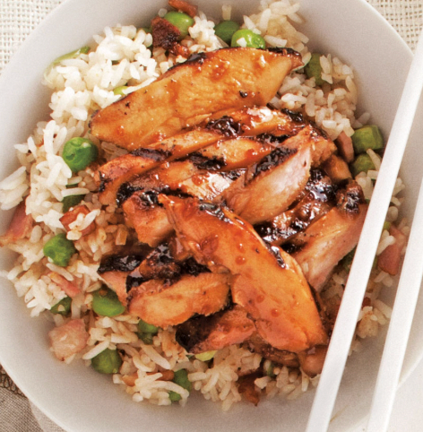 Teriyaki chicken tenders for vegetable fried rice